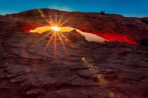 Dragon's Eye from Mesa Arch in Canyonlands National Park