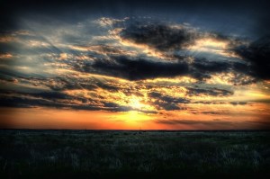 A striking sunset in West Texas near Amarillo.