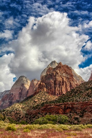 Billowing Clouds over Zion National Park